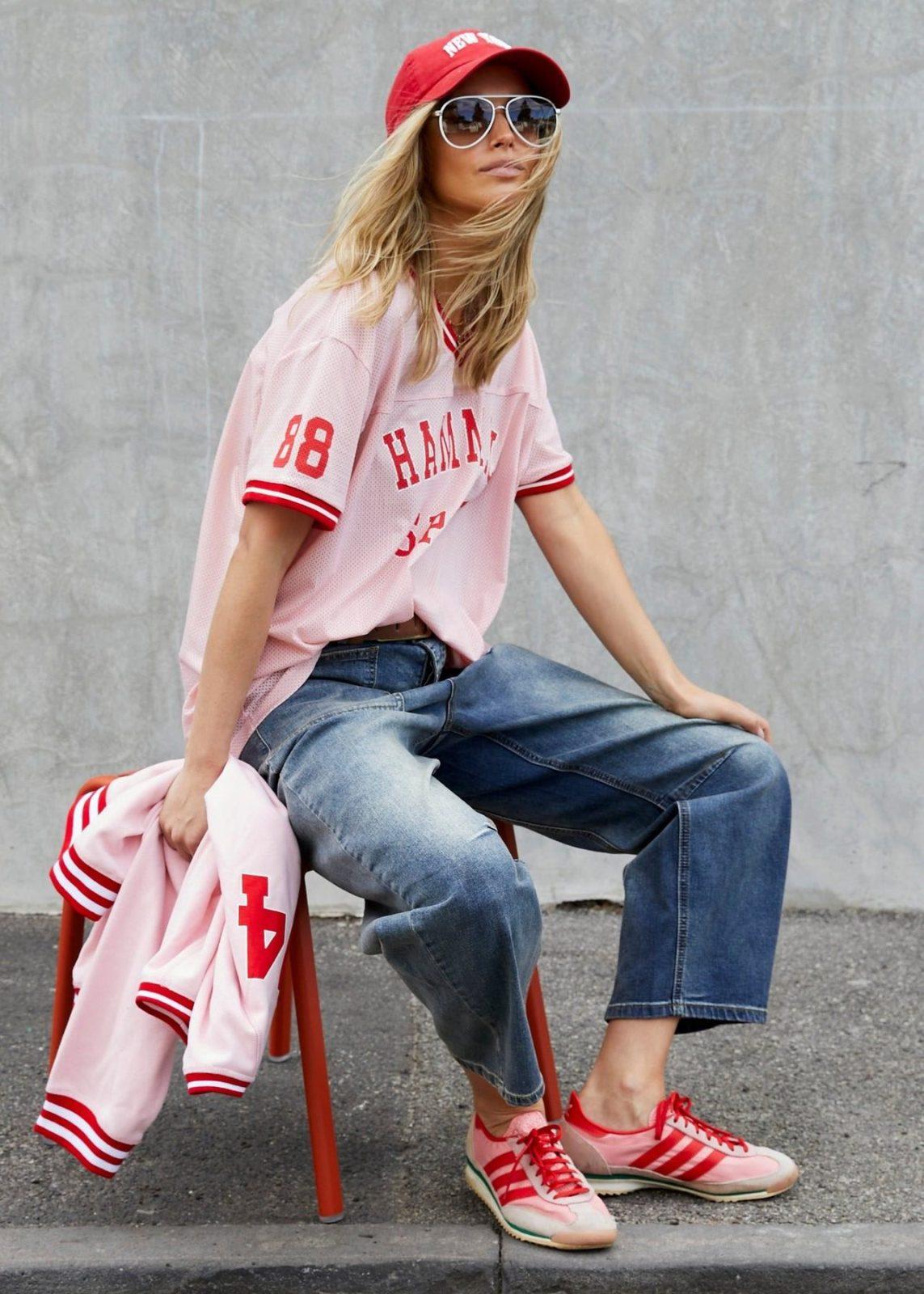 HAMMILL & CO 74 RETRO MESH TEE Pink