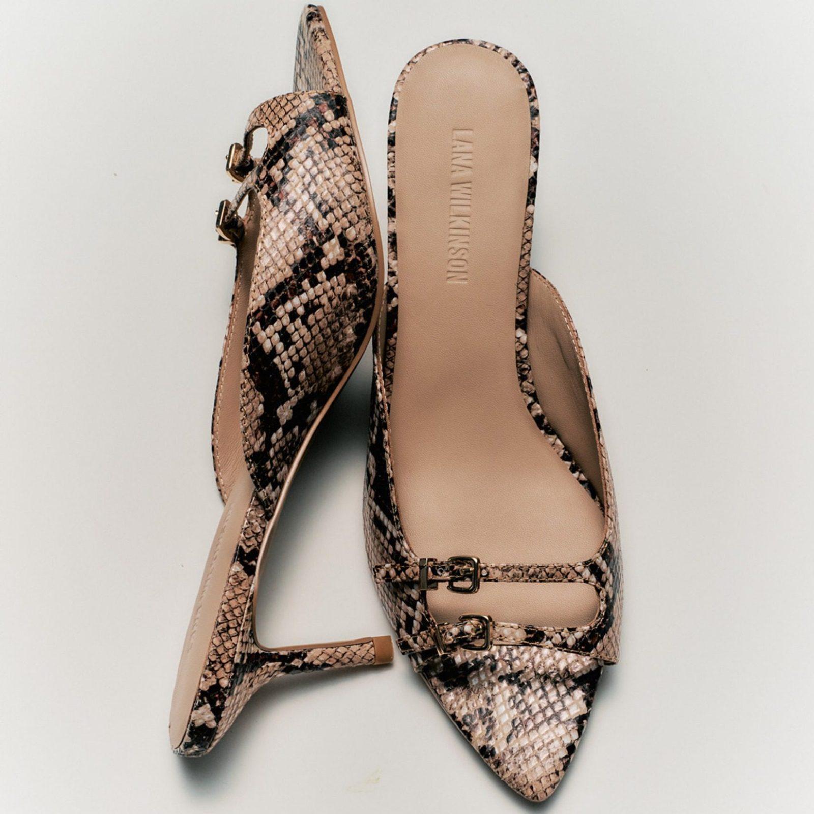 LANA WILKINSON Shannon Mule Snake-Print Leather - Image 3