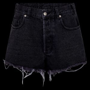 KINGA CSILLA CHARCOAL KC ESSENTIAL DENIM SHORT