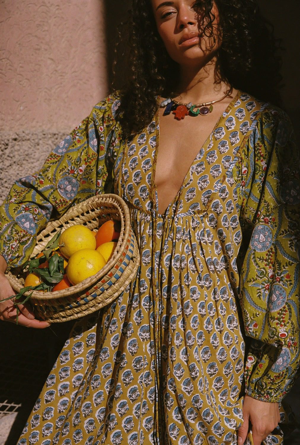 KINGA CSILLA ZOYA BLOCK PRINT MARRAKECH DRESS - Image 3