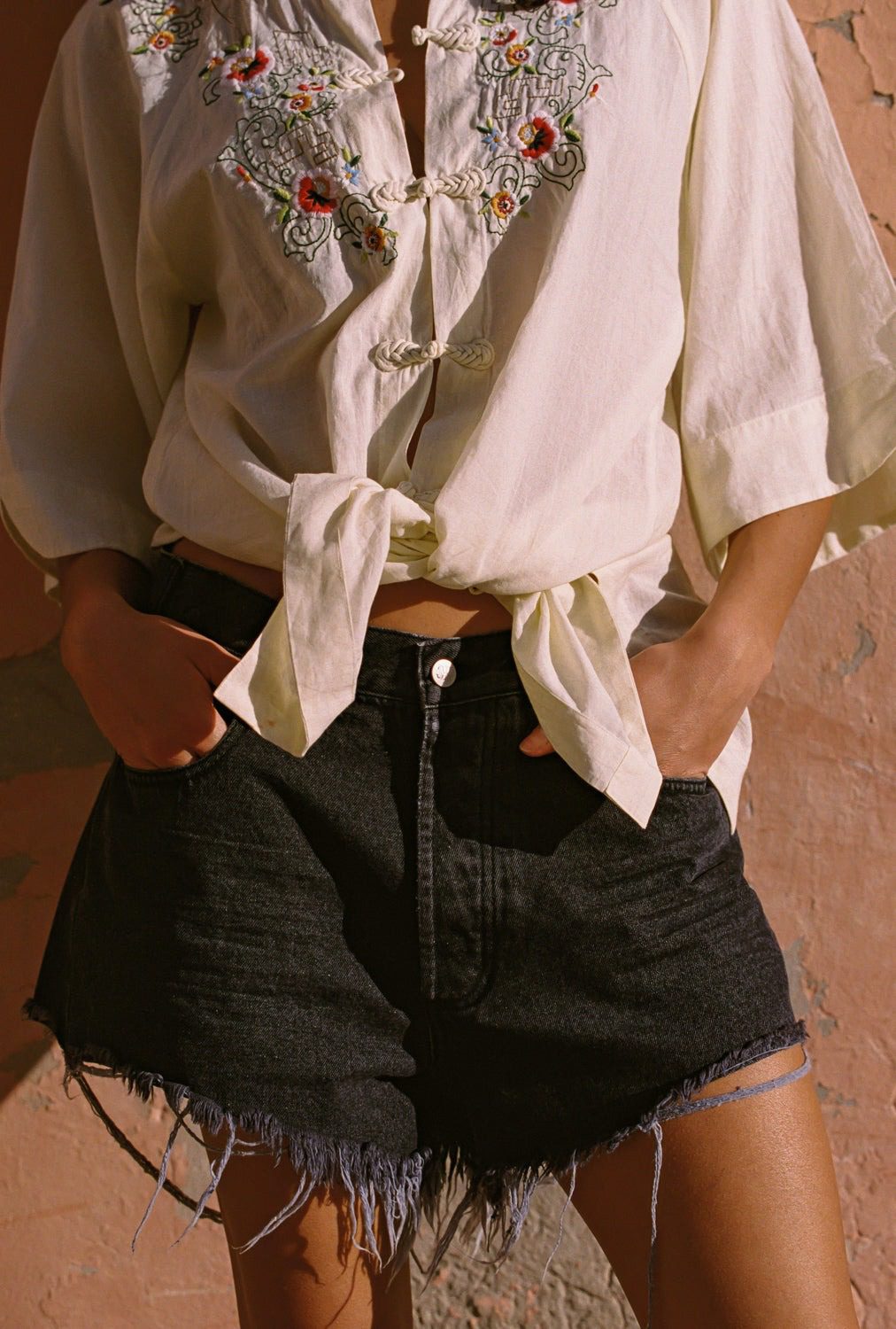 KINGA CSILLA CHARCOAL KC ESSENTIAL DENIM SHORT - Image 2