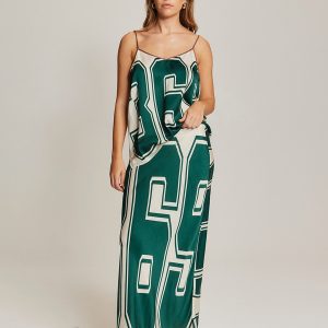 Me369 Blakely Sporty Jade Slip Skirt