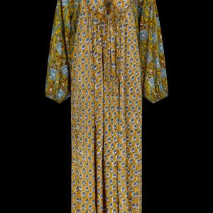 KINGA CSILLA ZOYA BLOCK PRINT MARRAKECH DRESS