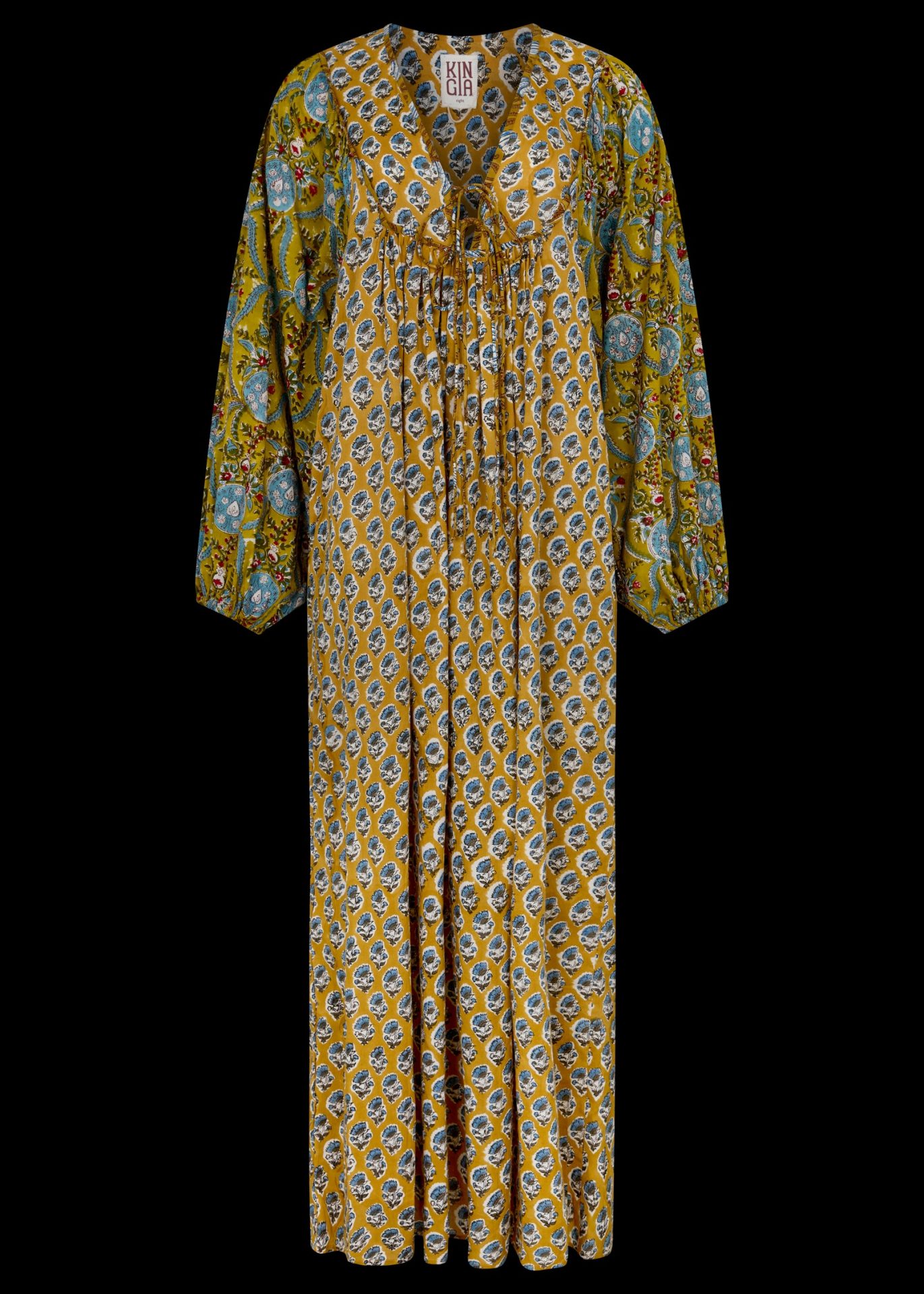 KINGA CSILLA ZOYA BLOCK PRINT MARRAKECH DRESS