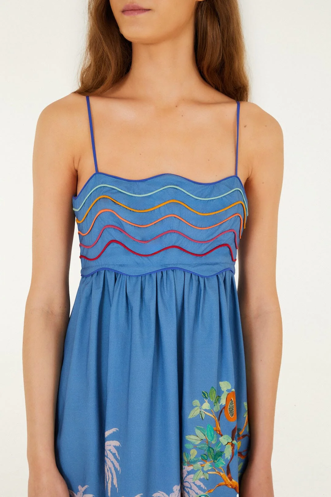 FARM RIO multicolor dream landscape organic cotton sleeveless maxi dress - Image 3