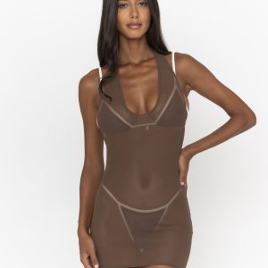 FAE AVA MINI DRESS ESPRESSO