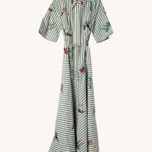 Alemais Bisou Embroidered Shirtdress