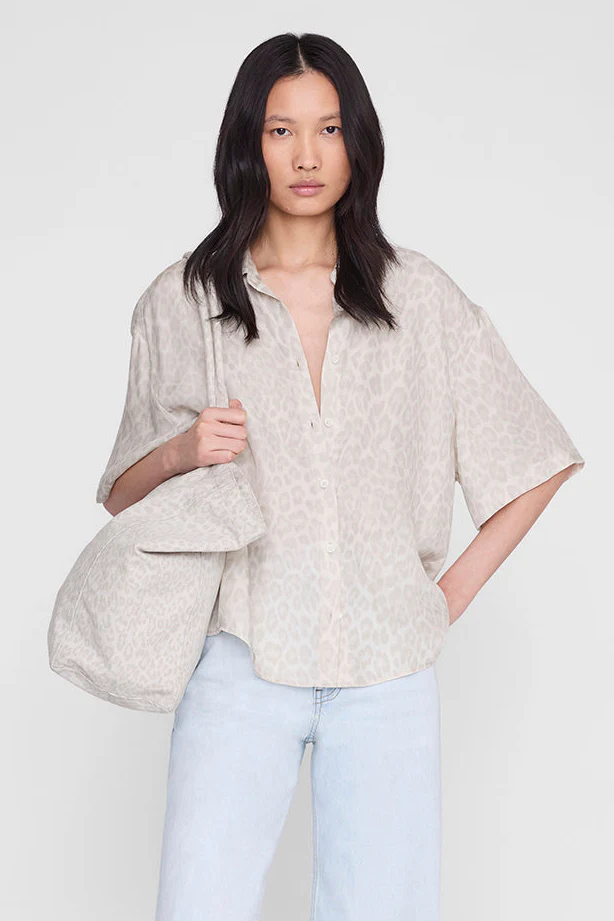 Anine Bing - Coco White Leopard Shirt - Image 2