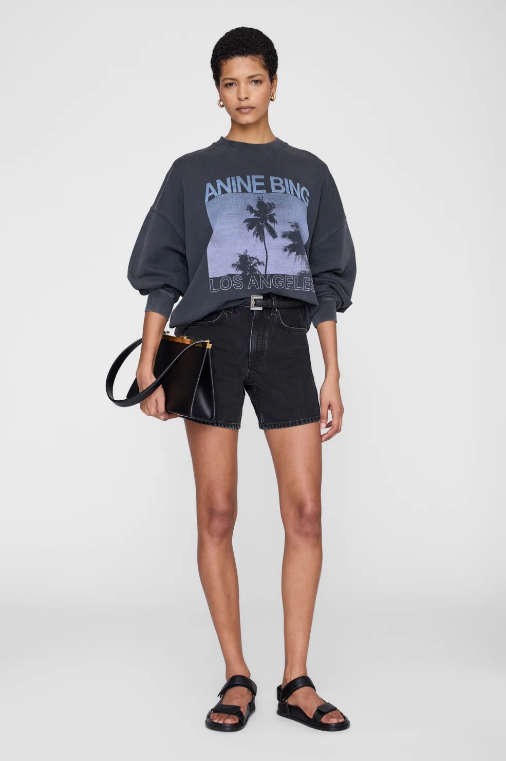 ANINE BING Miles Sweatshirt Palms - Image 2