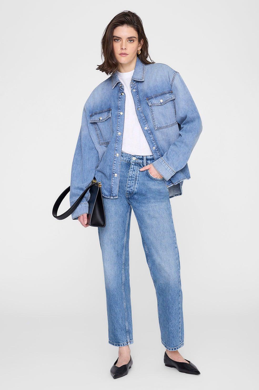 ANINE BING Paxton Shirt Tidal Blue - Image 2