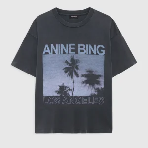 ANINE BING Cade Tee Palms washed grey