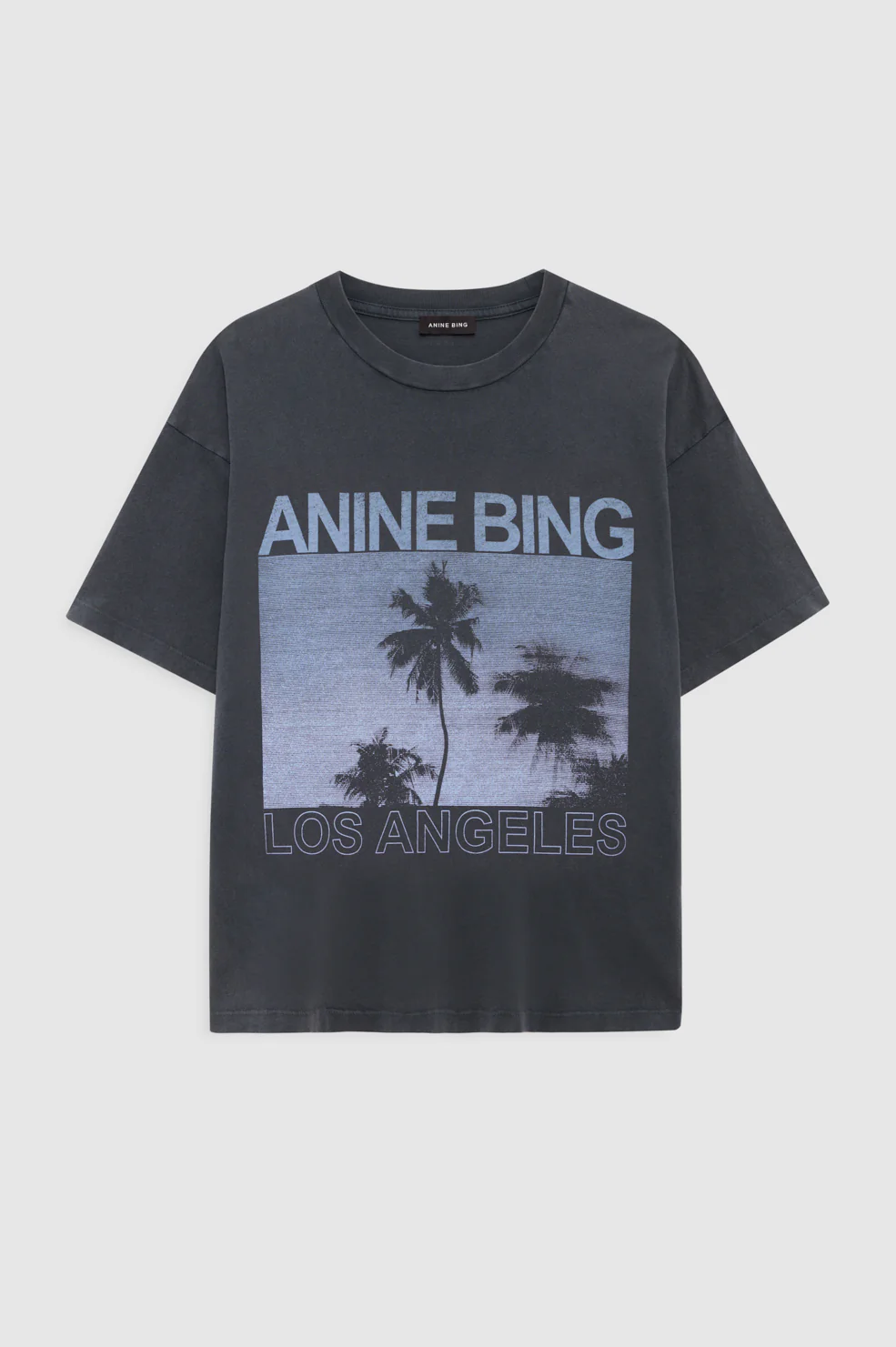 ANINE BING Cade Tee Palms washed grey