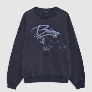 ANINE BING Spencer Sweatshirt Eagle washed black