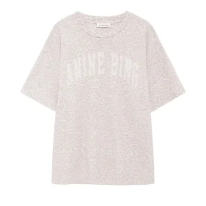 Anine Bing Cade Tee Anine Bing in Washed White Leopard