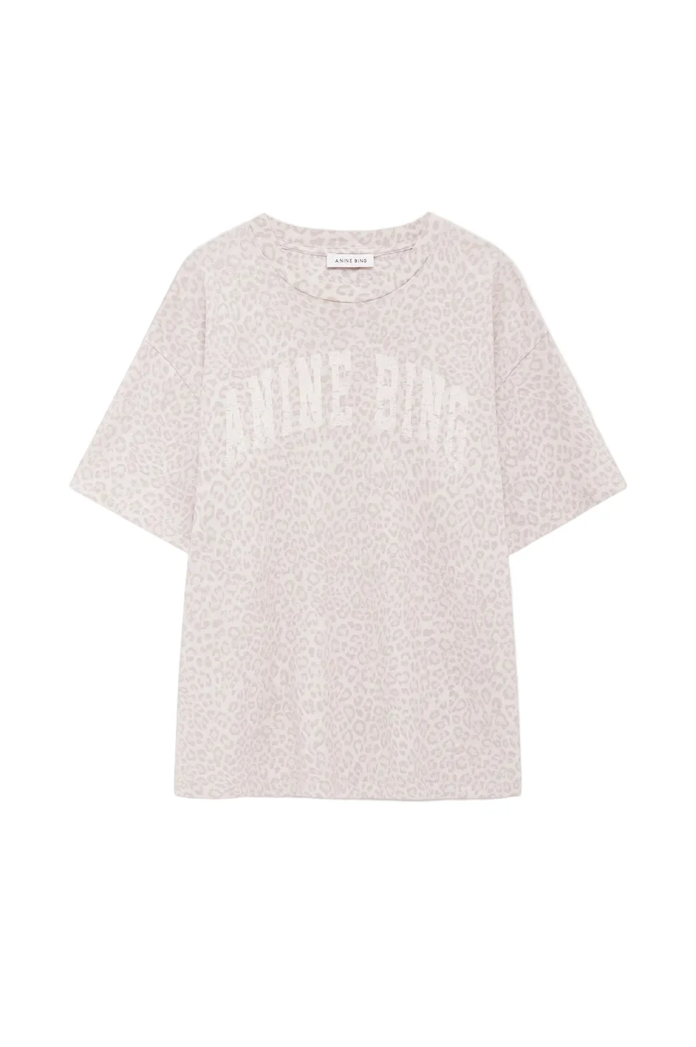 Anine Bing Cade Tee Anine Bing in Washed White Leopard