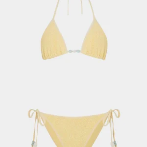 HUNZA G Gina Beaded Bikini Butter