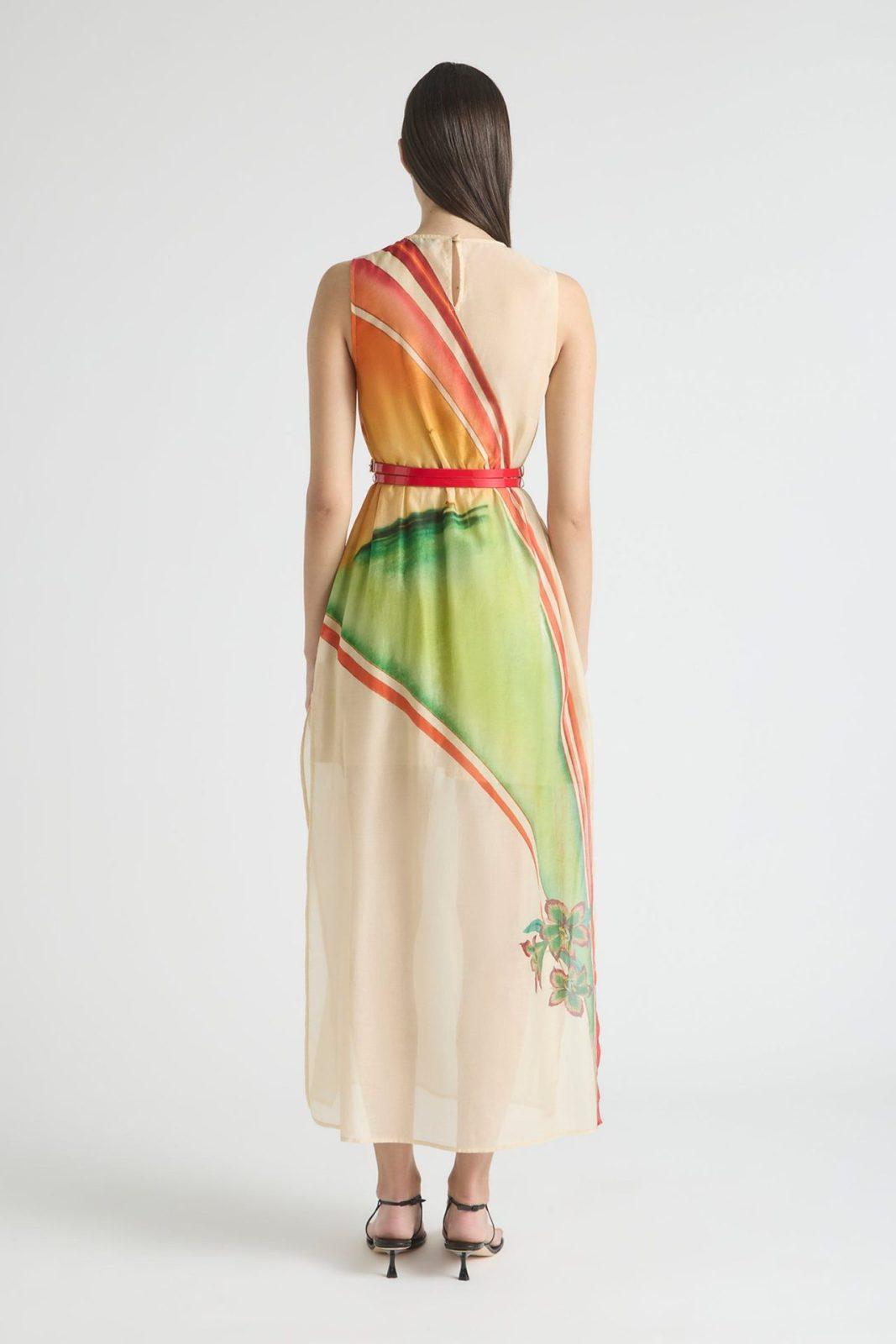 ANTIPODEAN GOLDEN BREAK BELTED MAXI DRESS SUNSET - Image 3