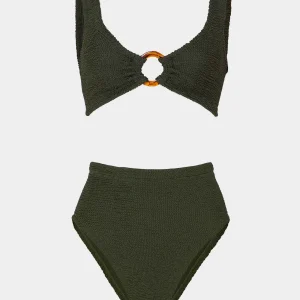 HUNZA G Nadine Bikini Metallic Khaki