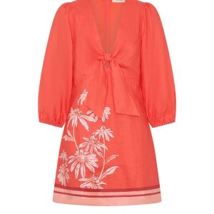 KIVARI Ruby Tie Front Mini Dress