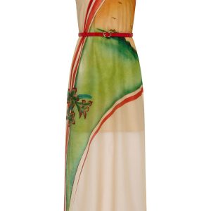 ANTIPODEAN GOLDEN BREAK BELTED MAXI DRESS SUNSET