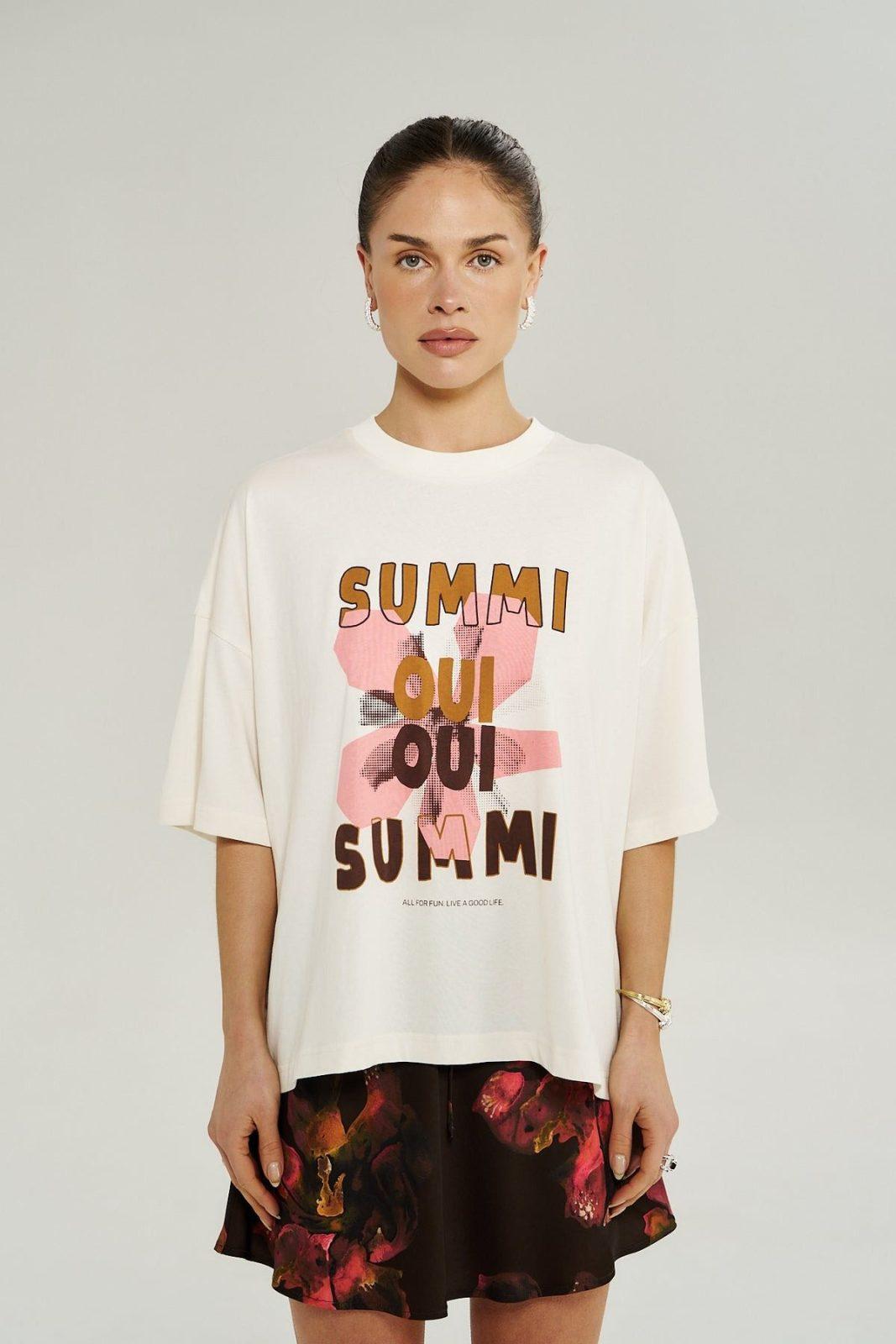 SUMMI SUMMI OUI OUI TEE - VINTAGE WHITE
