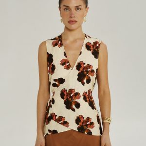 SUMMI SUMMI WRAP VEST - BUTTER FLEUR