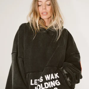 HAPPY LITTLE MOTHER Sorry Mom Hoodie Vintage Black