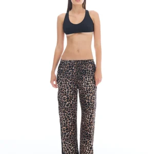 THE TALES Animal Tuxedo Lace Wide Leg Pants