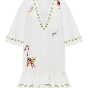 ALEMAIS camelia embellished mini dress