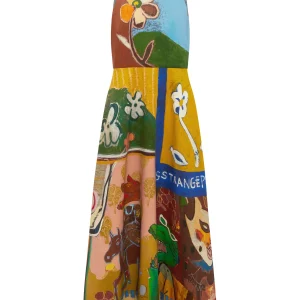 ALEMAIS mlak halter midi dress