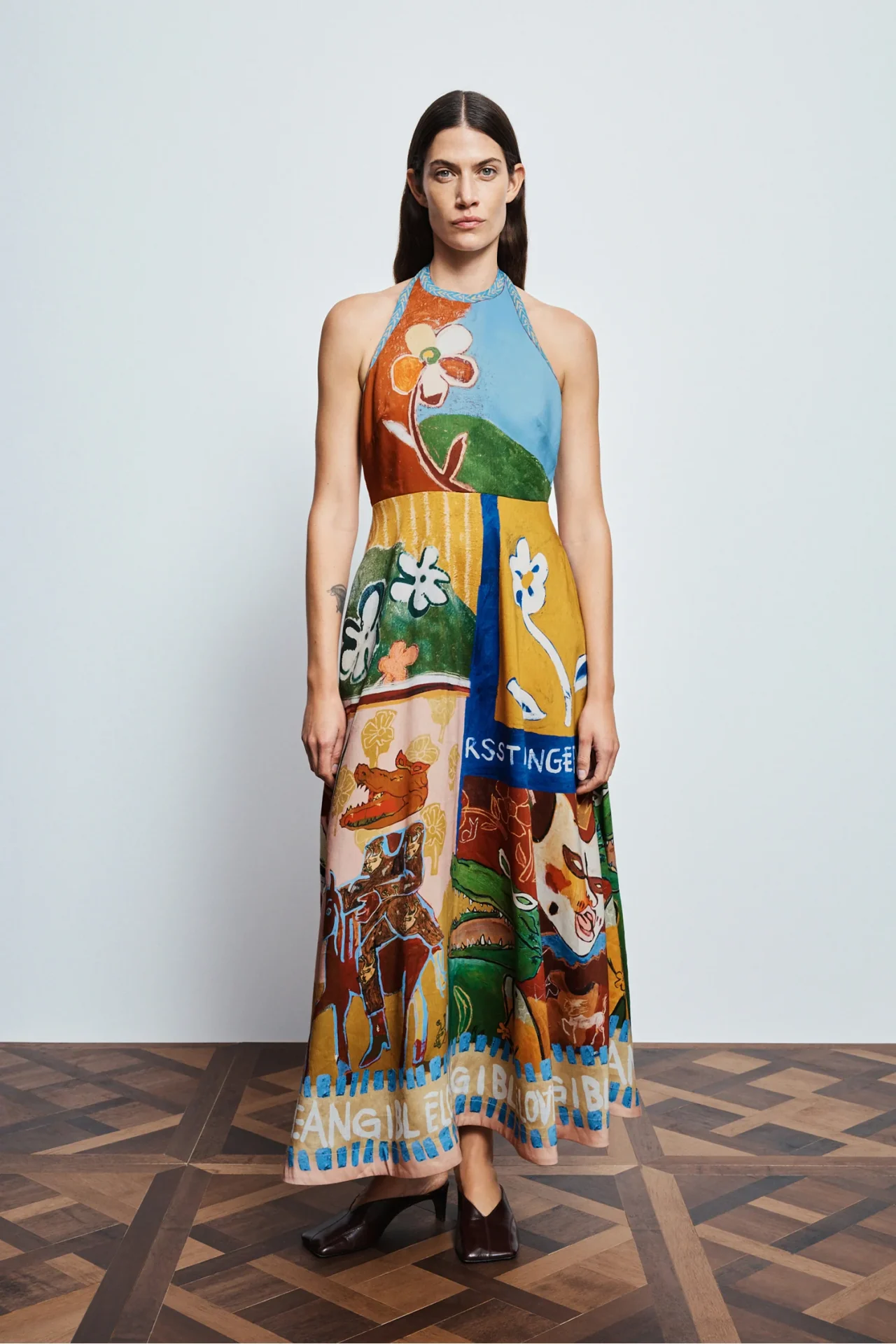 ALEMAIS mlak halter midi dress - Image 2