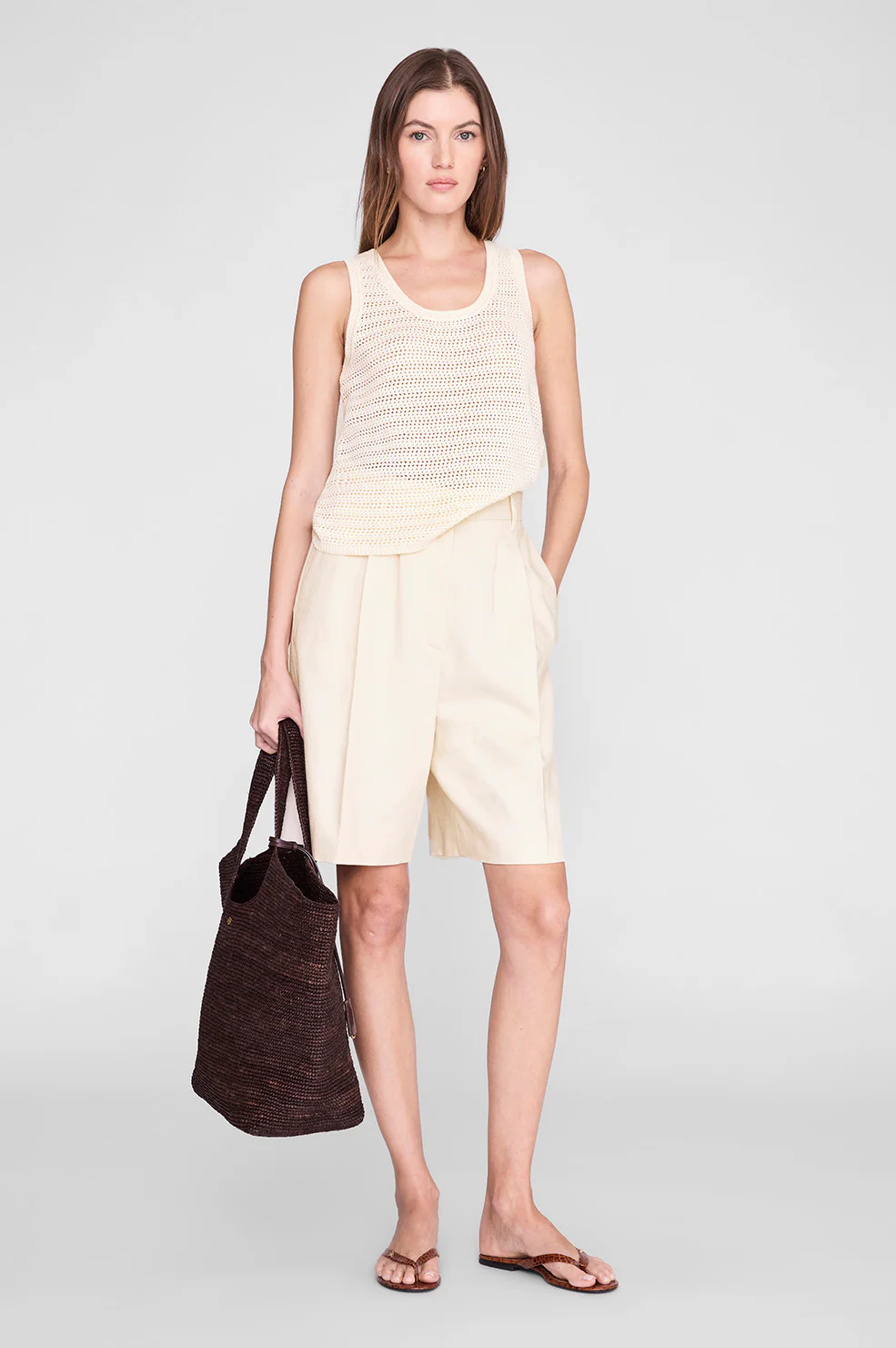 ANINE BING Arie Tank ivory