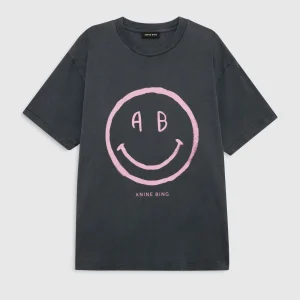 ANINE BING Cade Tee Smiley Washed Grey