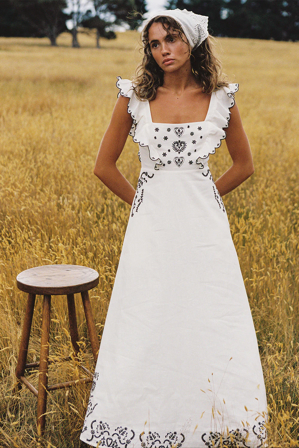PALM NOOSA Grace Dress Regatta Embroidery - Image 4