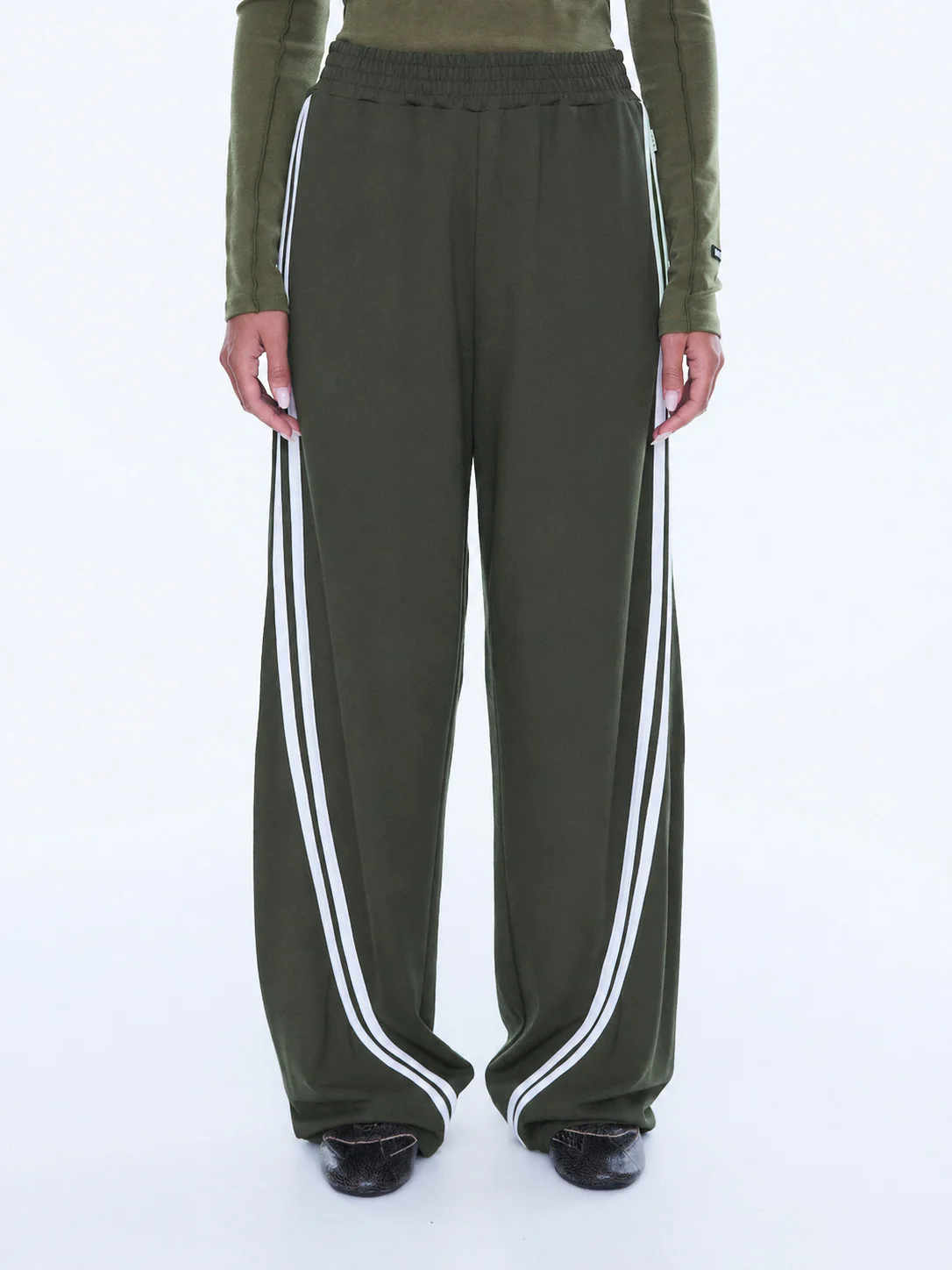 ENA PELLY VALENTINA STRIPE PANT OLIVE