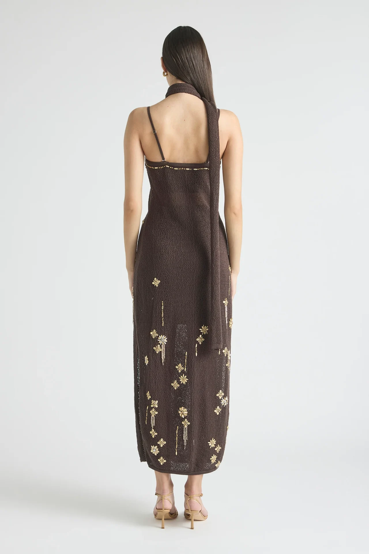 ANTIPODEAN IN BLOOM STRAPLESS GOWN CHOCOLATE FONDANT - Image 3