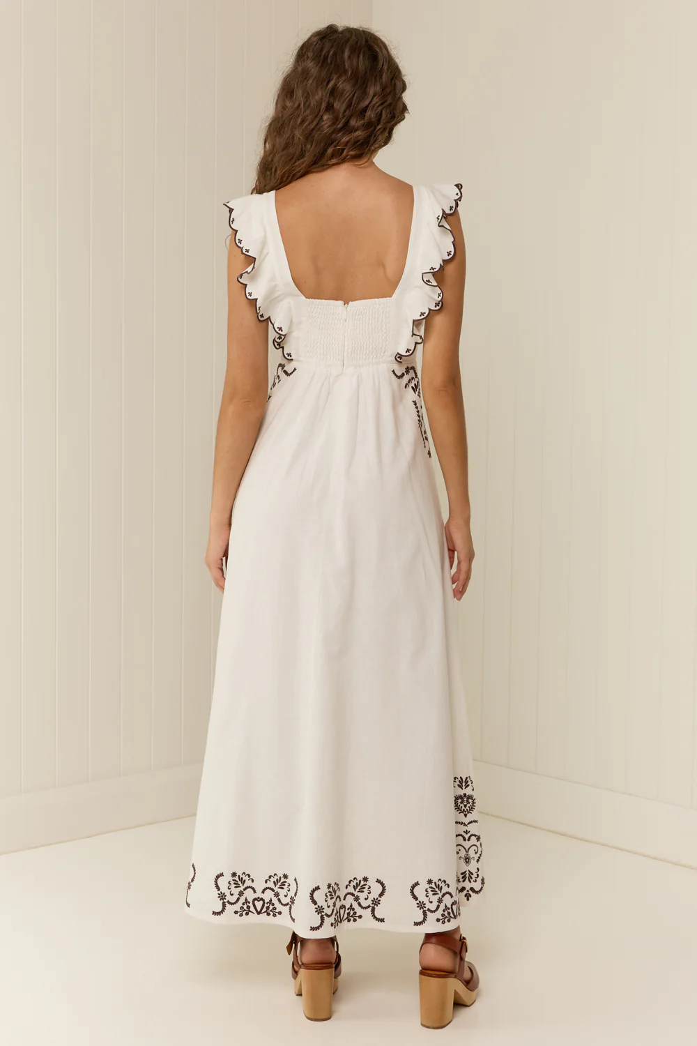PALM NOOSA Grace Dress Regatta Embroidery - Image 3