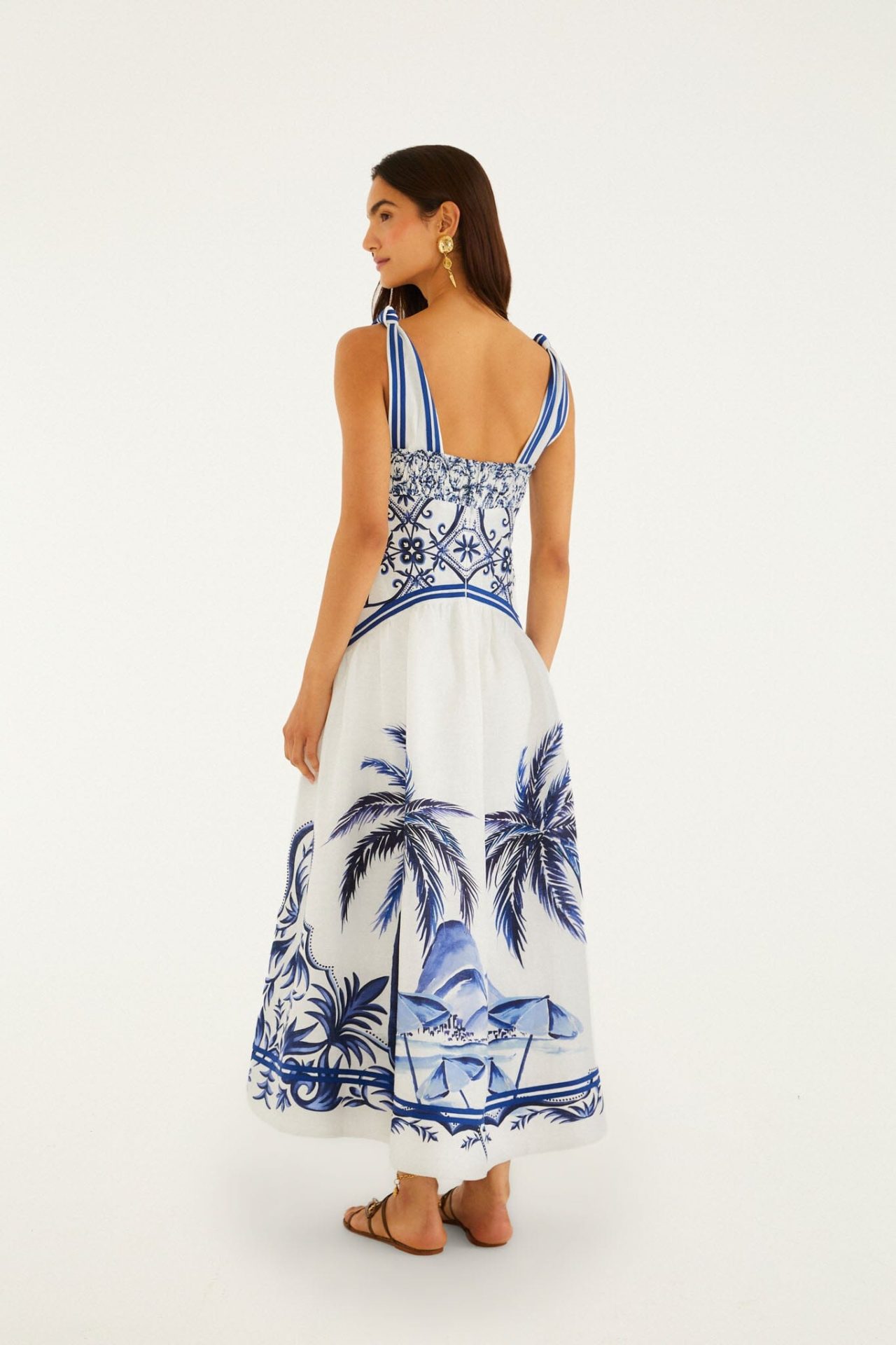 FARM RIO off-white wonderful city euroflax premium linen maxi dress - Image 2