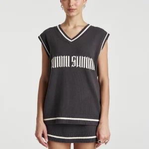 SUMMI SUMMI SUMMI KNIT VEST - SHADOW