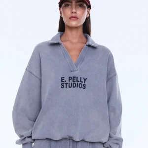 ENA PELLY IVA JERSEY POLO DOVE GREY