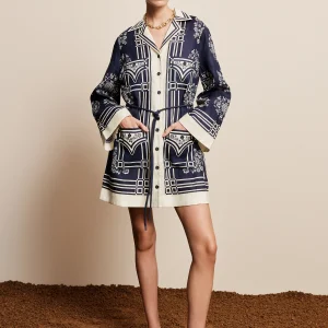 ALEMAIS banderra mini dress