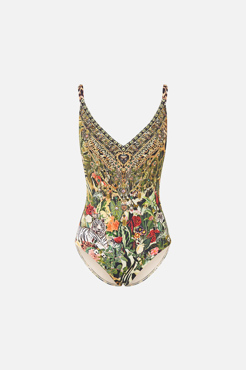 CAMILLA v neck underwire one piece w back closure Leotigra land