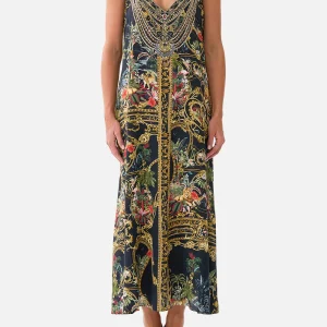 CAMILLA v neck midi slip dress Palace zoology