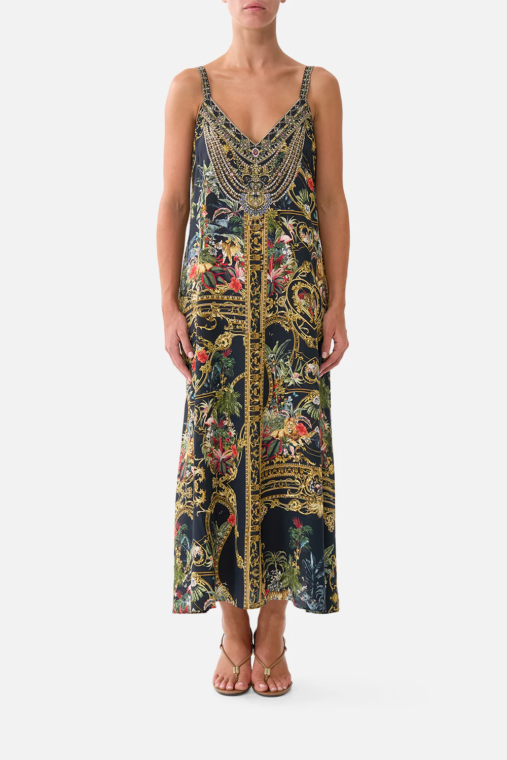 CAMILLA v neck midi slip dress Palace zoology