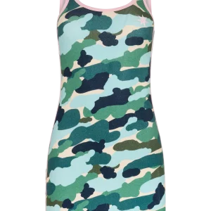 CIAO CIAO CAMO HIBISCUS MINI DRESS