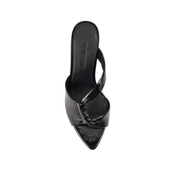 LANA WILKINSON Kelis Sandal Black Crinkle Leather - Image 3