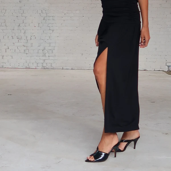 LANA WILKINSON Kelis Sandal Black Crinkle Leather - Image 2