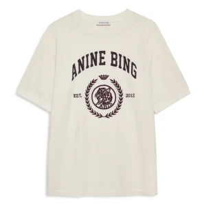 ANINE BING Anine Bing Jaylin Tee Collegiate | Cream