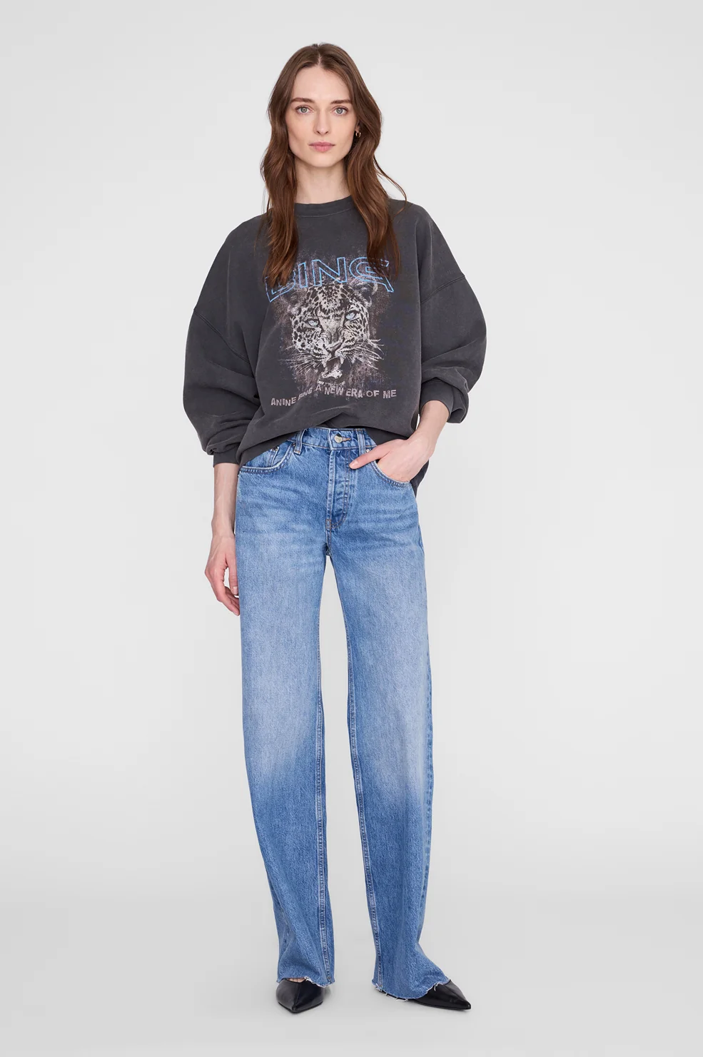 ANINE BING Miles Sweatshirt Leo Muse washed black - Image 2