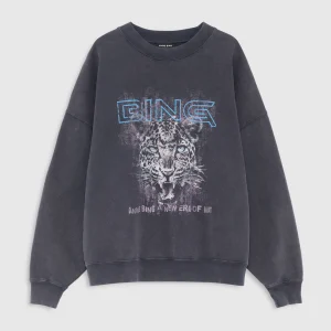 ANINE BING Miles Sweatshirt Leo Muse washed black